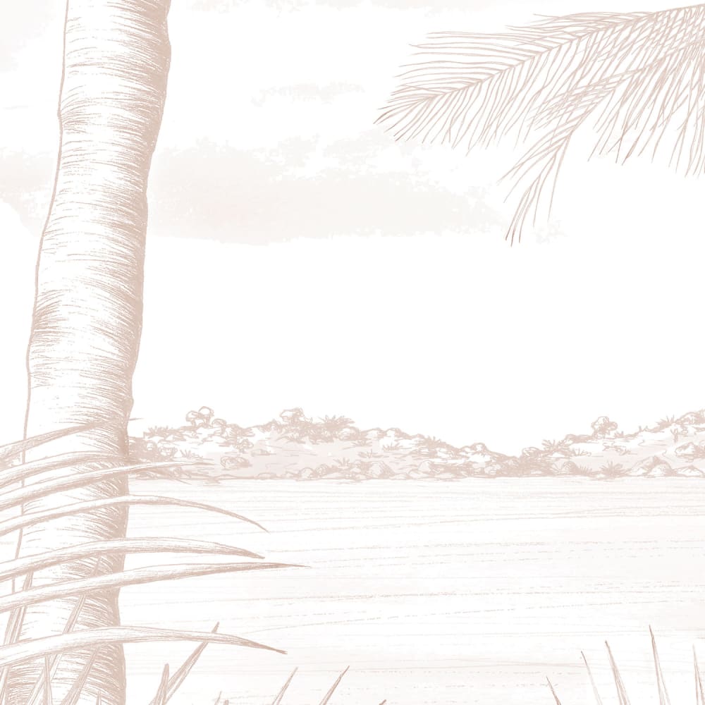 Papier peint echappée tropicale, beige 375 x 250cm — vue 4
