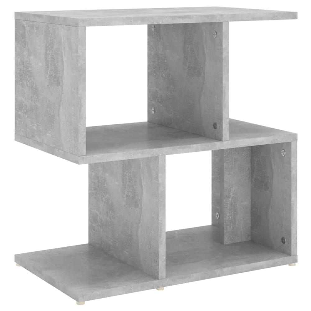 Table de chevet effet beton d'ingénierie gris béton 50x30x51,5 cm