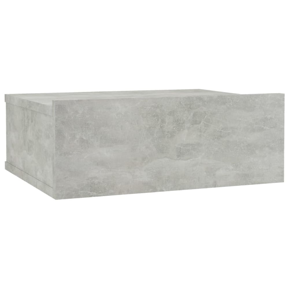 Table de chevet murale effet beton gris 40x30x15 cm