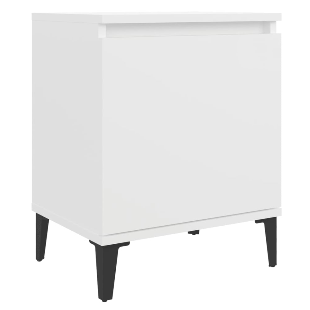 Table de chevet bois blanc 40x30x50 cm