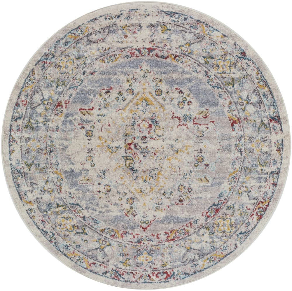 Tapis Rond Vintage Oriental Multicolore/Taupe Ø 160