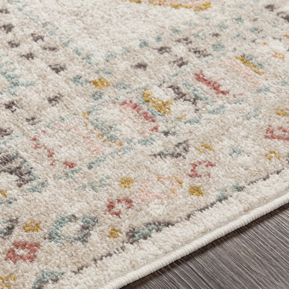 Tapis de couloir scandinave bohème multicolore/rose 80x220 — vue 4