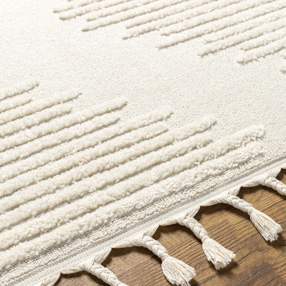 Tapis berbère ethnique gris clair/ivoire 160x213 — vue 4