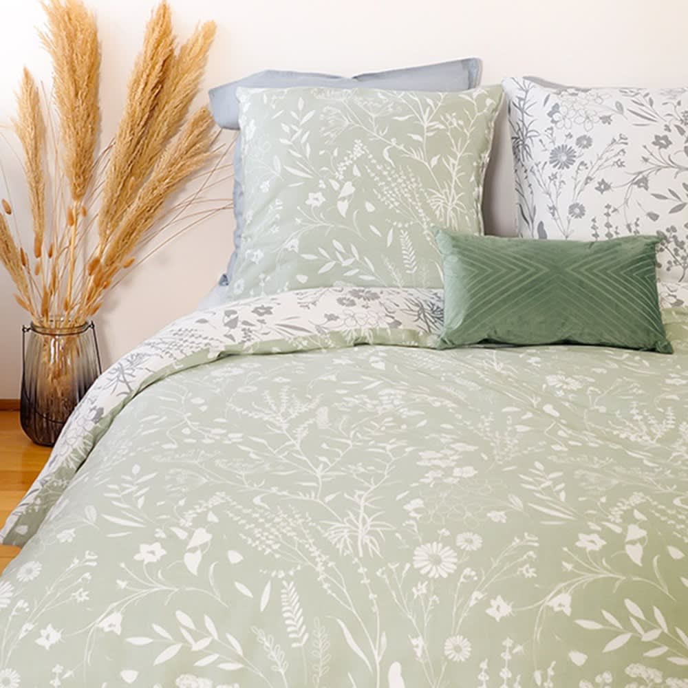 Parure de couette 100% coton 78 fils imprimée 260x240 2 taies - Maisons du Monde