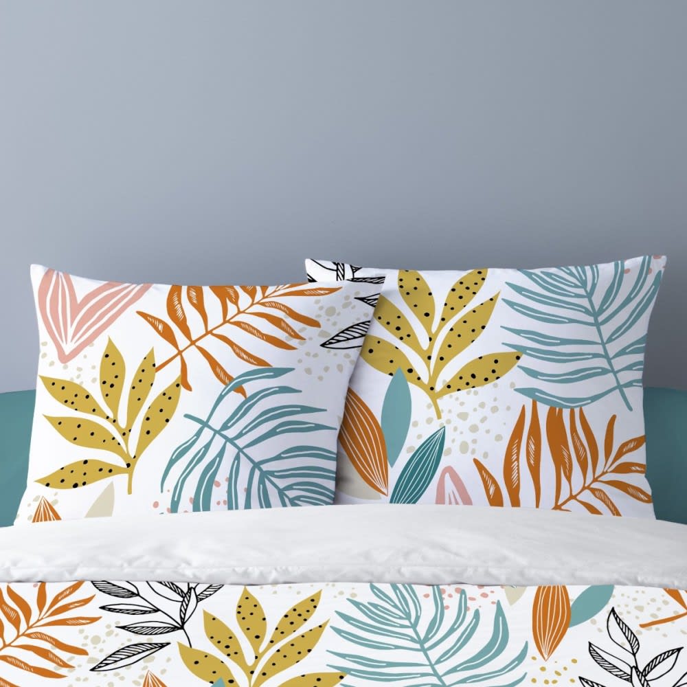 Parure de couette 100% coton imprimée 260x240cm 2 taies - Maisons du Monde