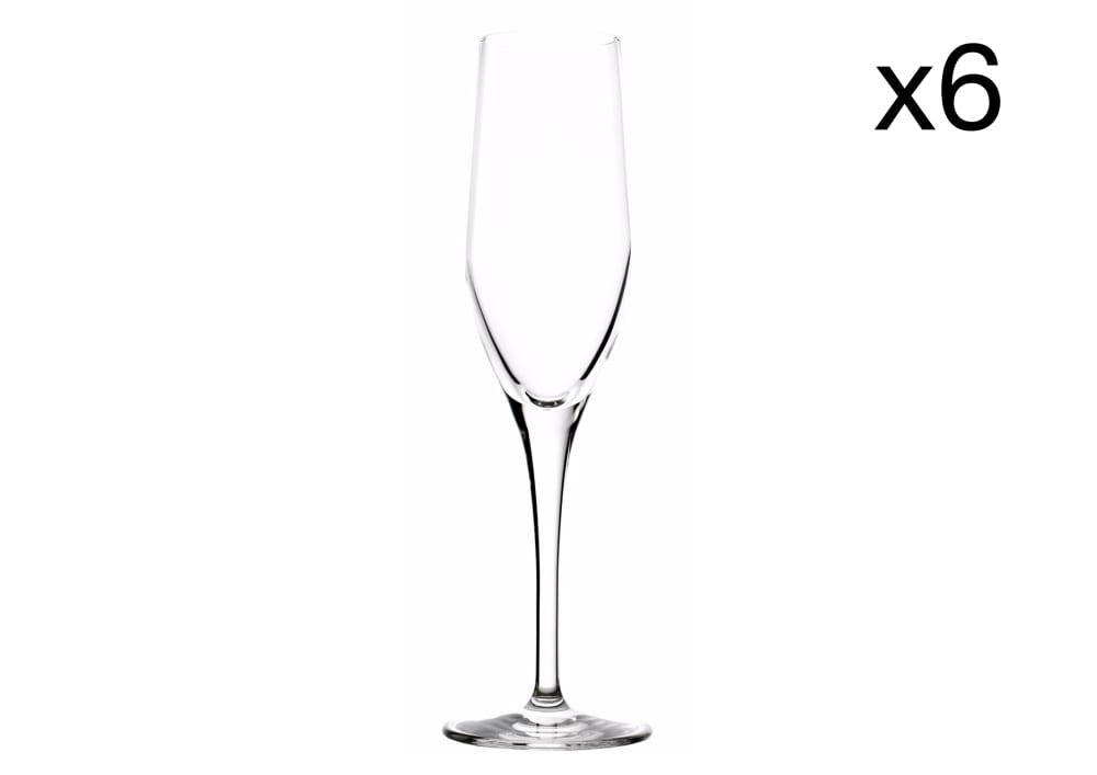 Stolzle Lot de 6 Flûtes à champagne en cristallin, transparent, 17,5 cl
