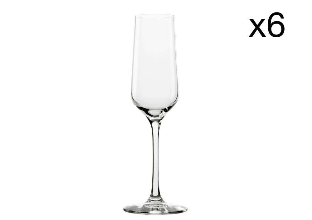 Stolzle Lot de 6 Flûtes à champagne en Cristallin, transparent, 20 cl - Cristal