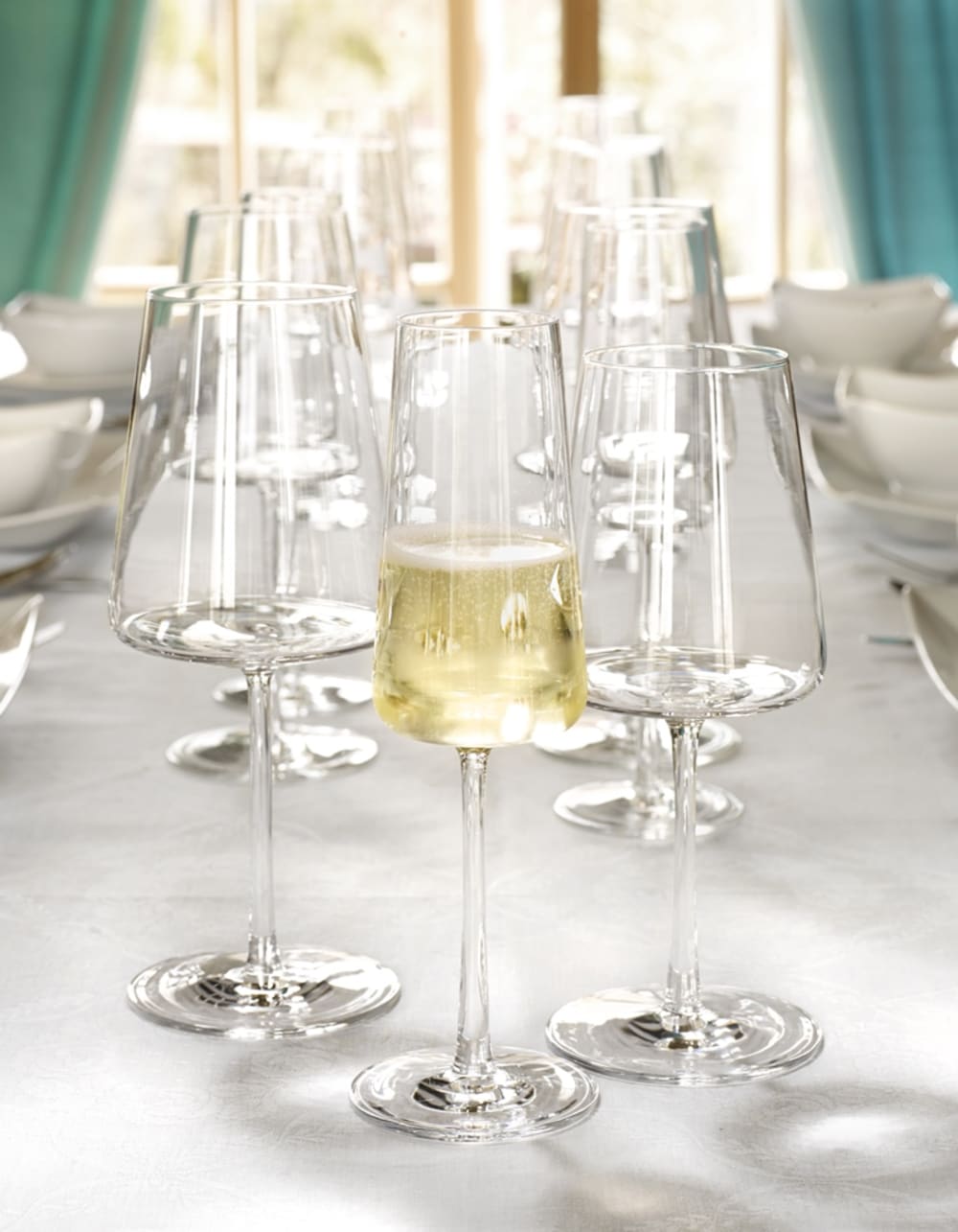 Lot de 6 Flûtes à champagne en cristallin, transparent, 24 cl - Maisons du Monde