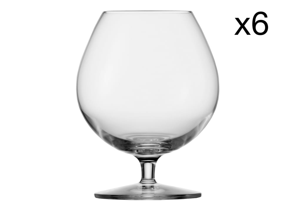 Lot de 6 Verres à Cognac en Cristallin, transparent, 58 cl