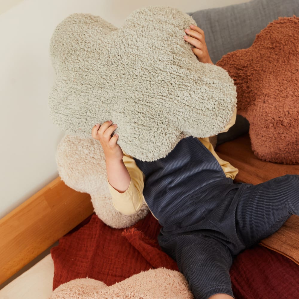 Coussin de sol nuages bleu sauge - Maisons du Monde