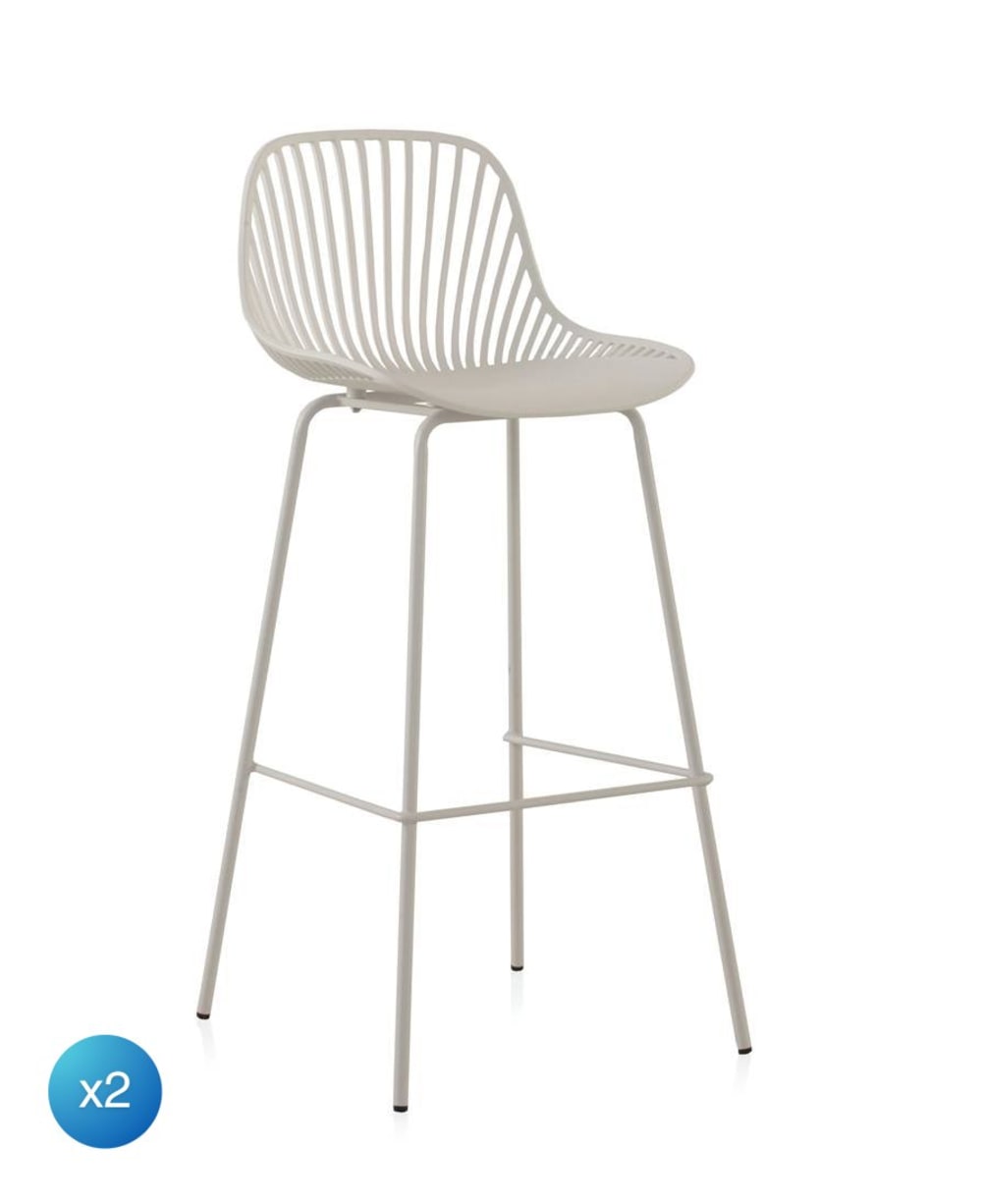 Lot de 2 tabourets en