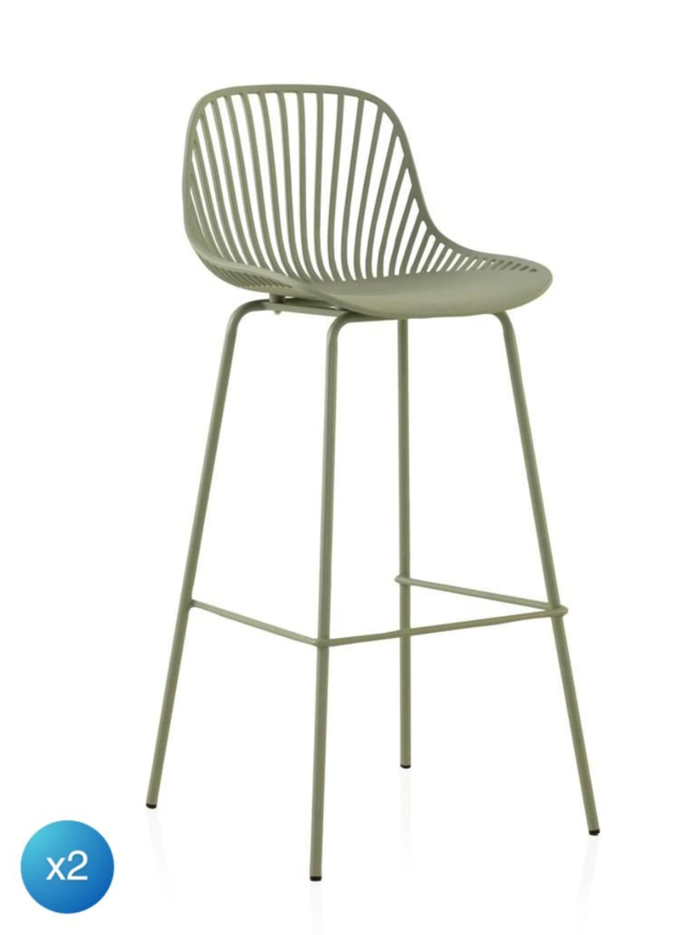 Lot de 2 tabourets en