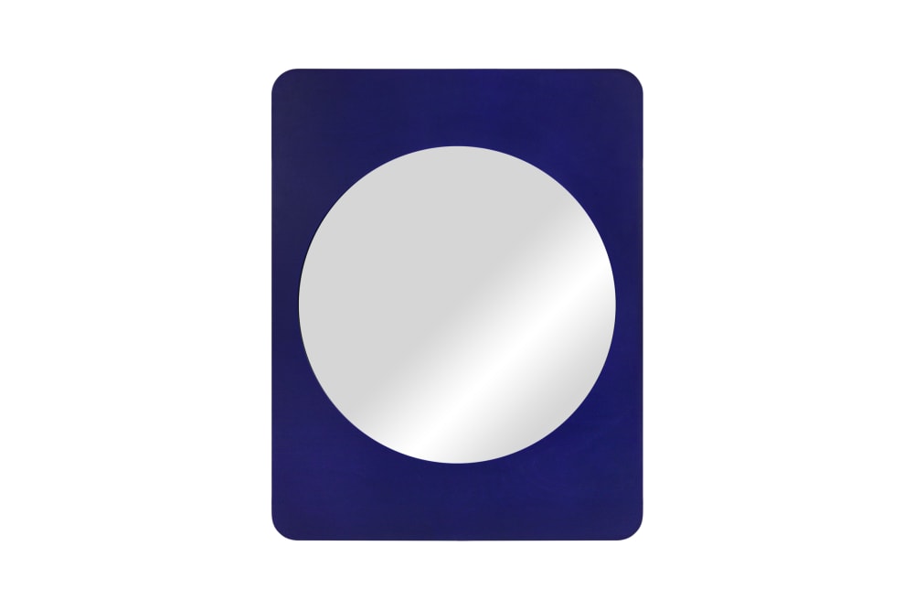 Miroir avec cadre en contreplaqué de bouleau, myrtille