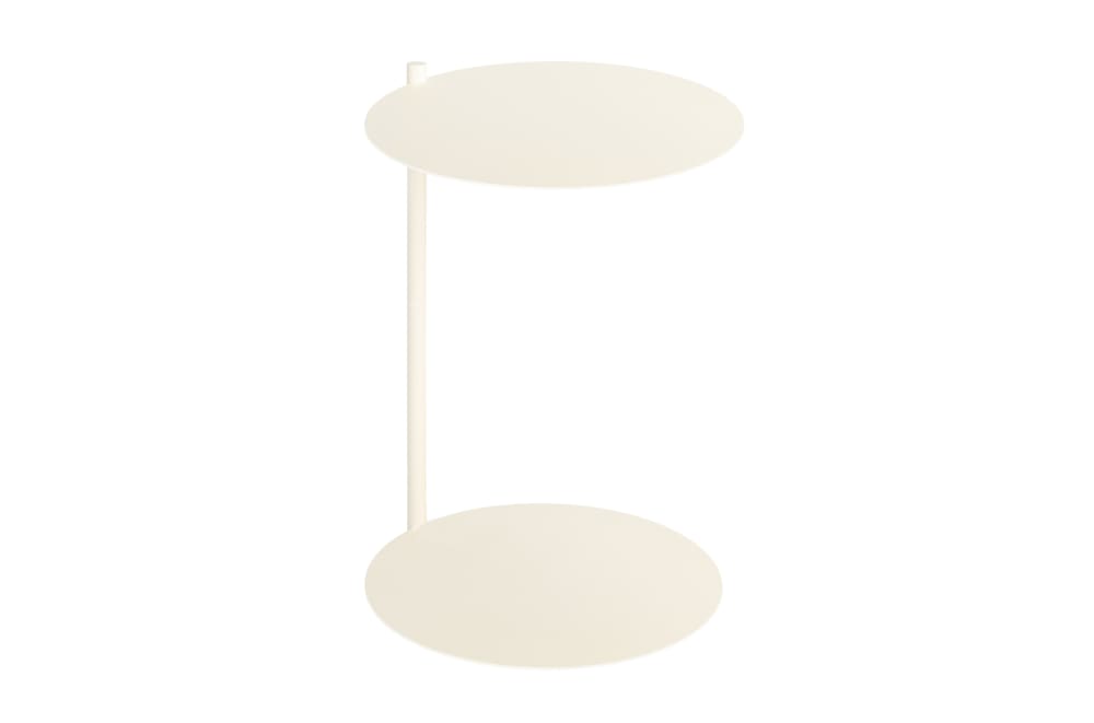 Table d'appoint en acier peint par poudrage, beige — Beyit