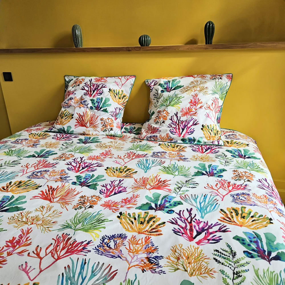 Housse de couette colorée Algues marines Dimension - 240x220