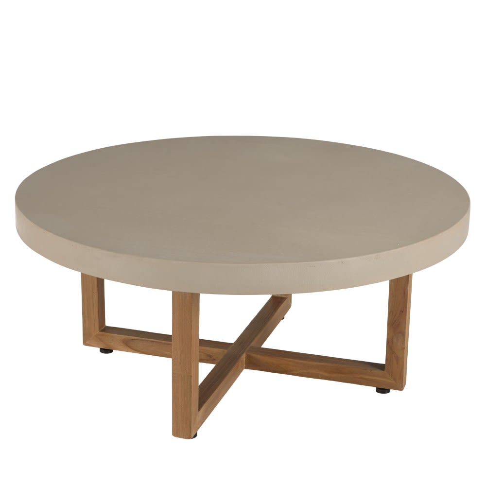 Table basse ronde 92x92cm - teck