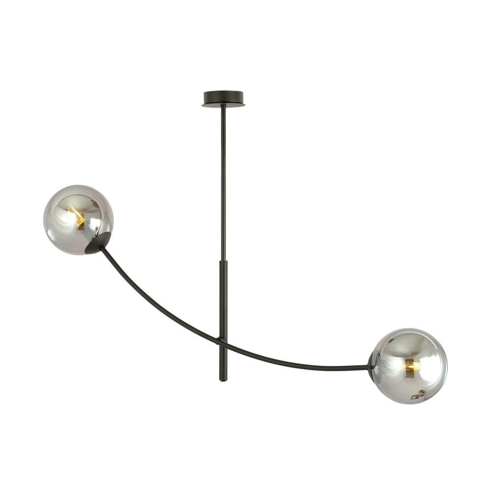 Suspension avec barre verticale orientable et 2 sphères graphite — vue 4