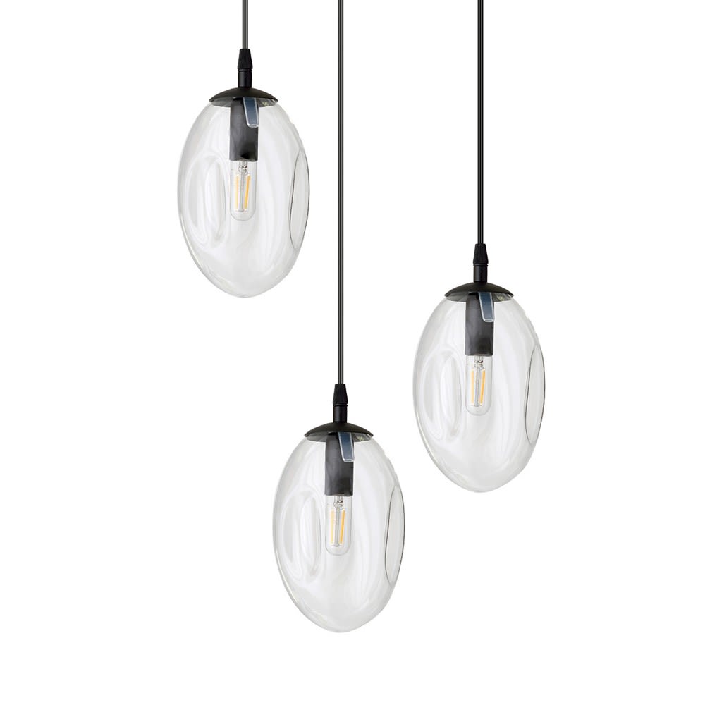 Suspension avec 3 sphères transparentes réglables en hauteur — vue 4