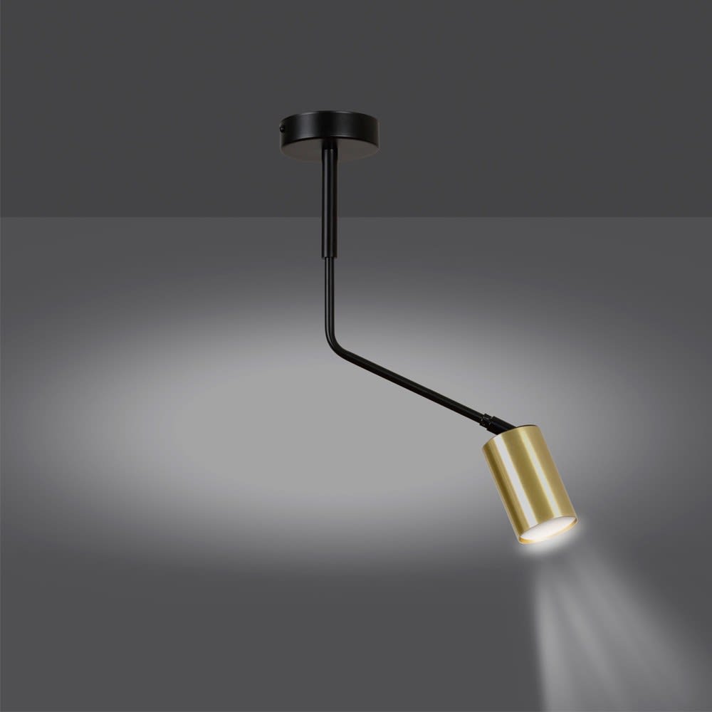 Spot de plafond de style moderne avec spot doré orientable