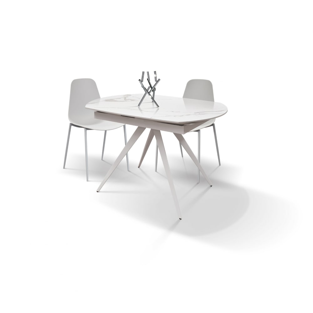 Tisch aus Statuario-Marmor, 140 × 90 – 200 × 90 cm - Maisons Du