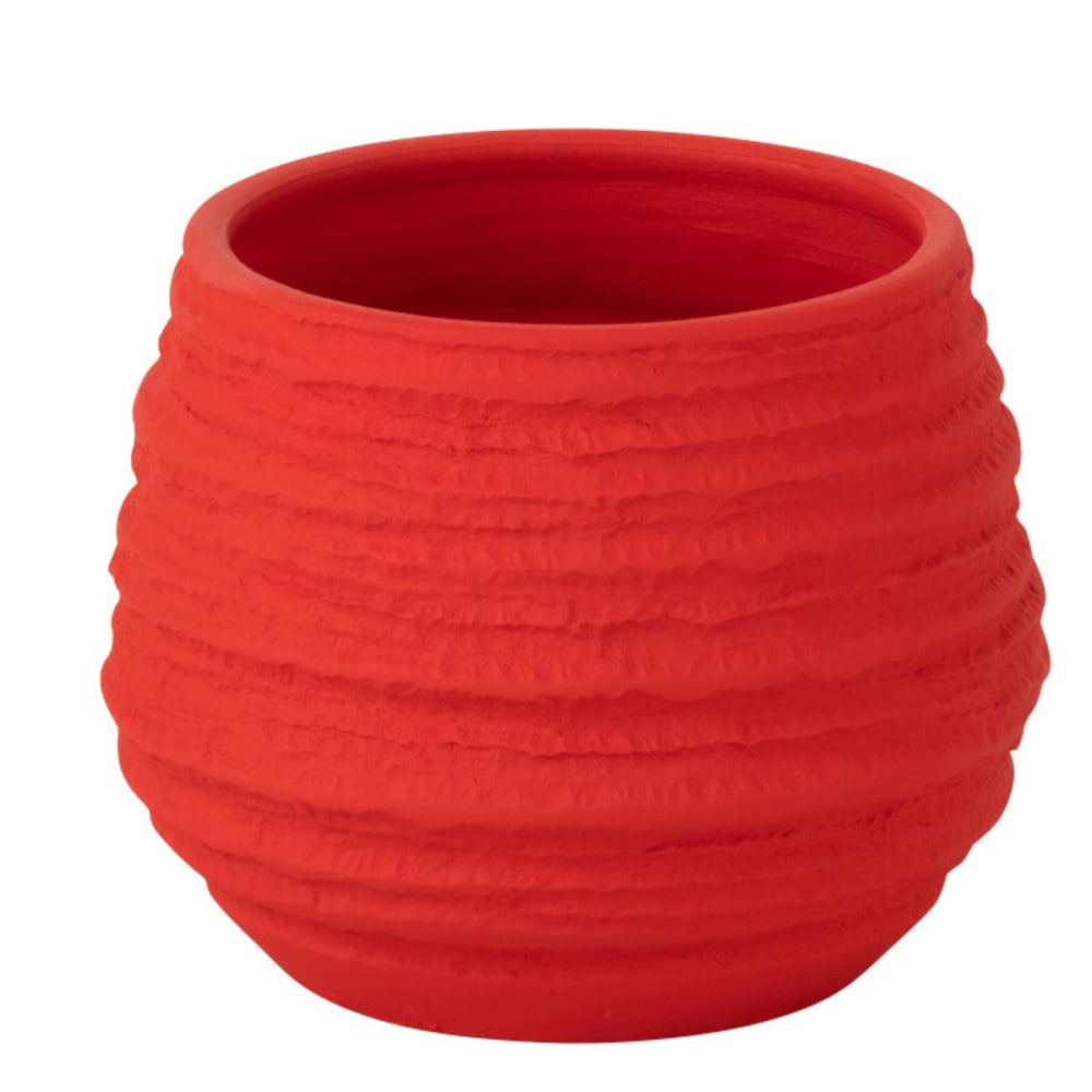 Cache pot rouge en céramique H14 cm Cache pot rouge en céramique H14 cm