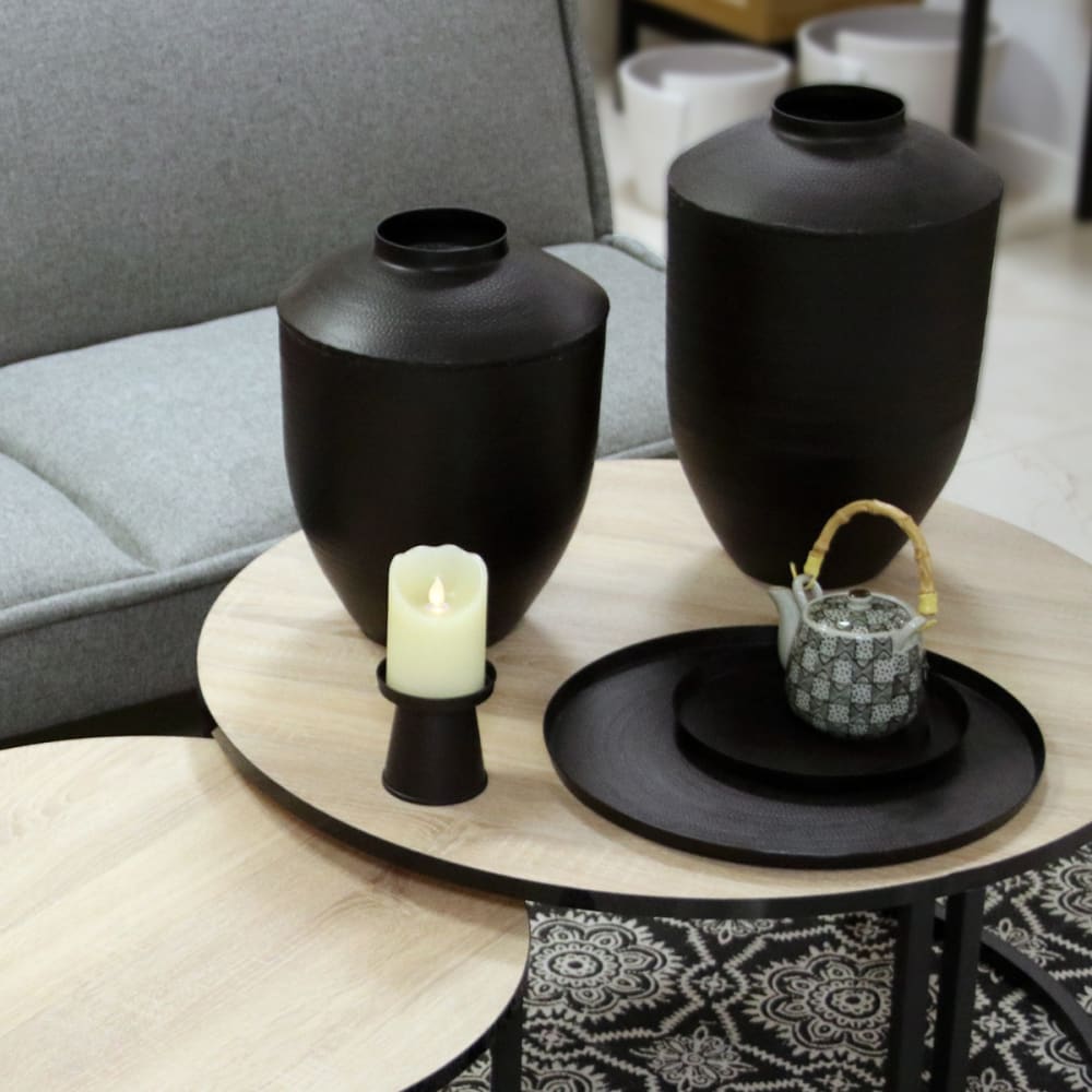 Petite théière en céramique grise avec son infuseur en acier 0.4 l - Maisons du Monde