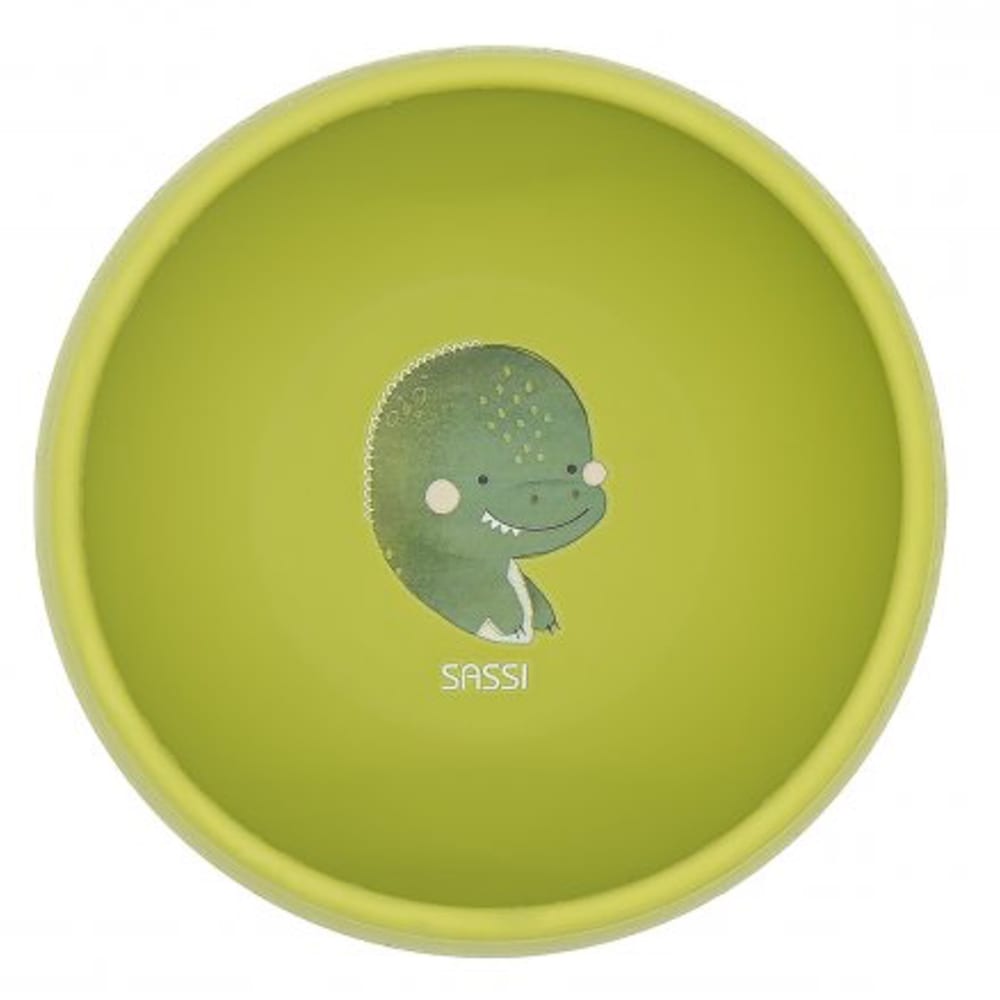 Bol bébé en silicone vert 11,5x11,5 cm