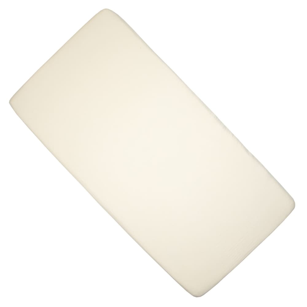 Drap housse berceau bébé gaze de coton écru 40x80 cm