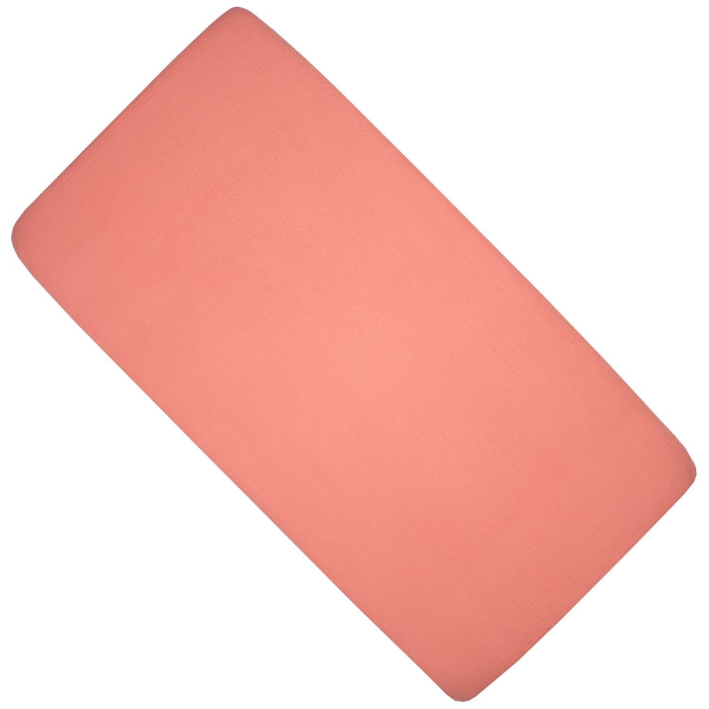 Drap housse berceau bébé gaze de coton terracotta 40x80 cm Drap housse berceau bébé gaze de coton terracotta 40x80 cm