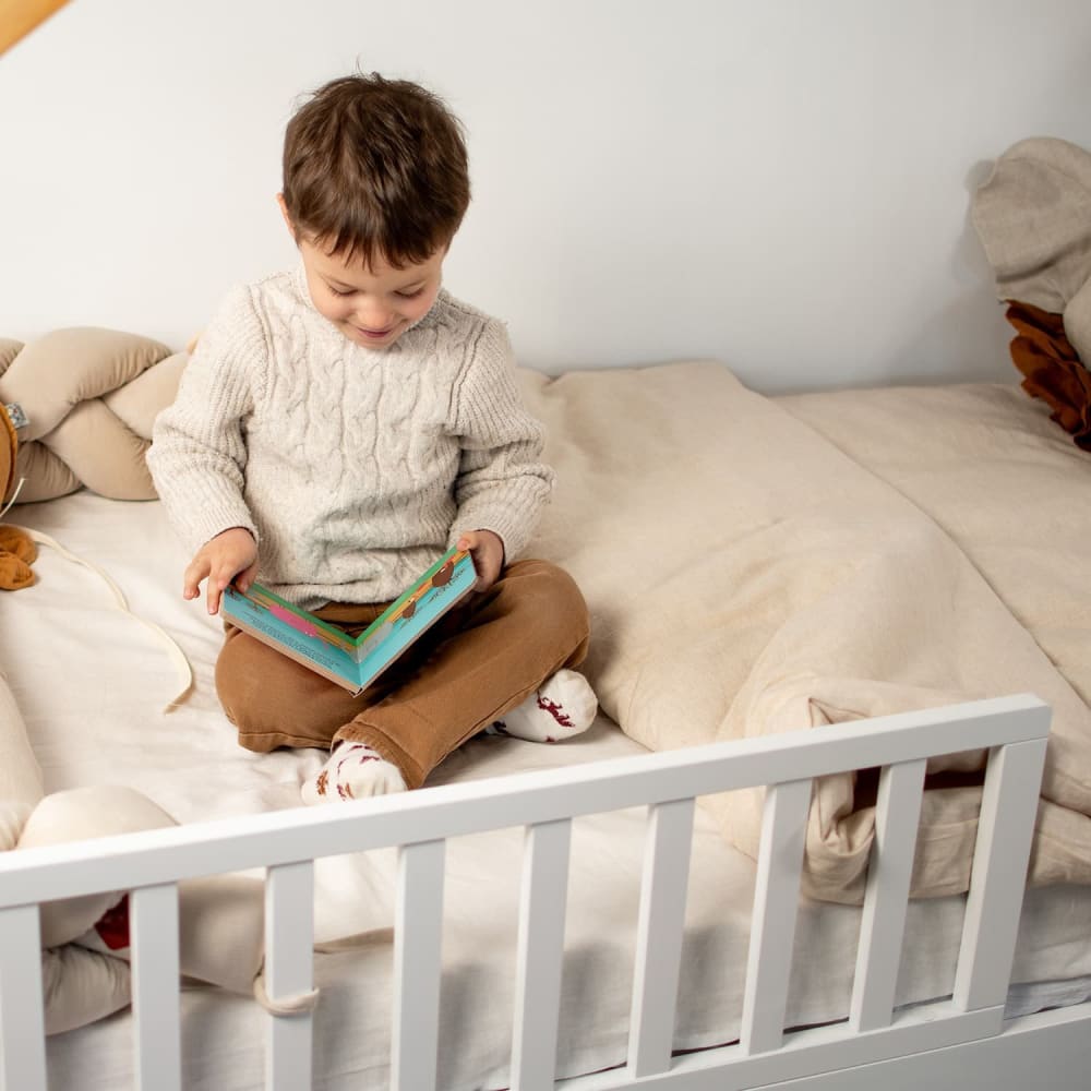 Housse de couette bébé en lin beige 80x120 cm - Maisons du Monde