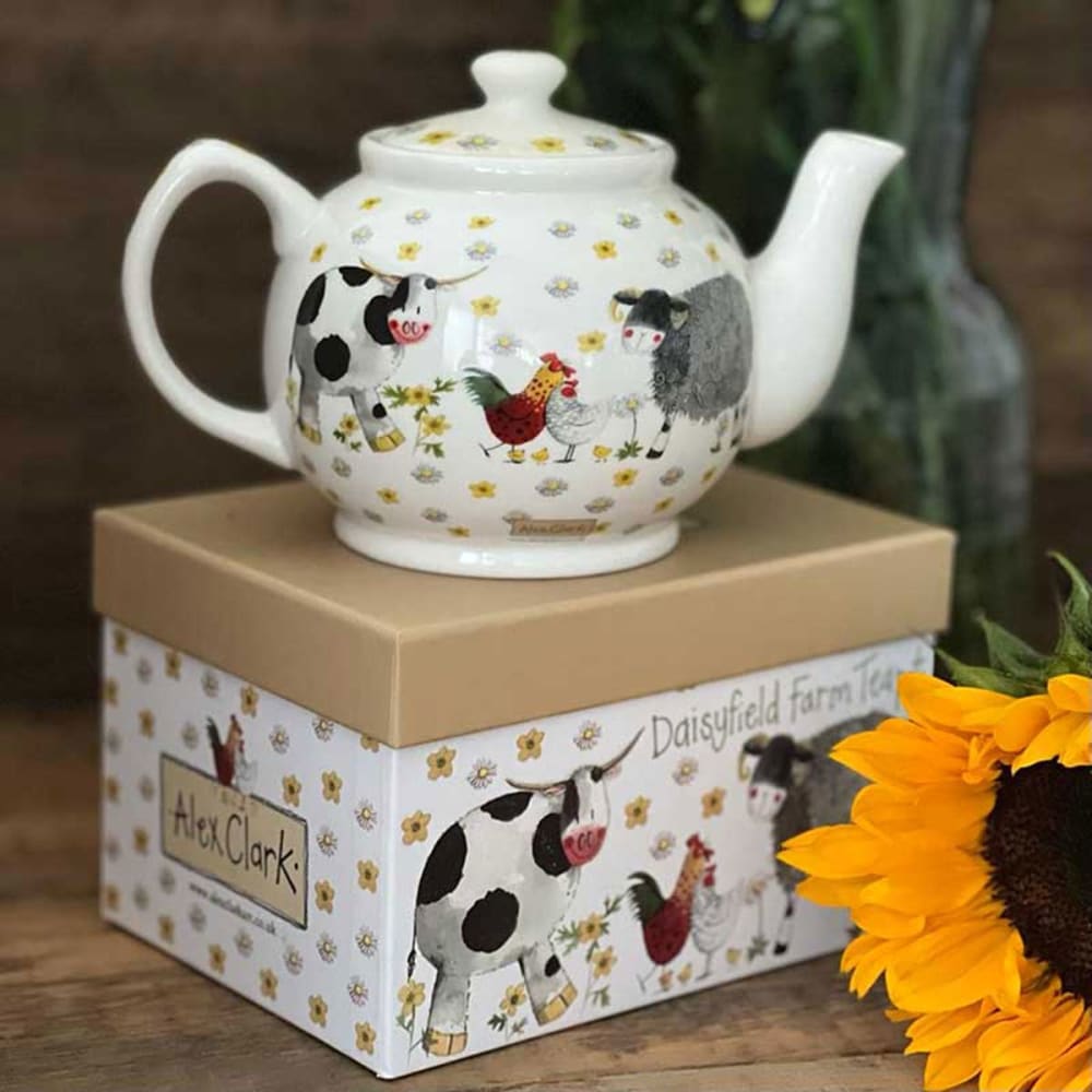 Théière en porcelaine blanche à motif ferme - Maisons du Monde