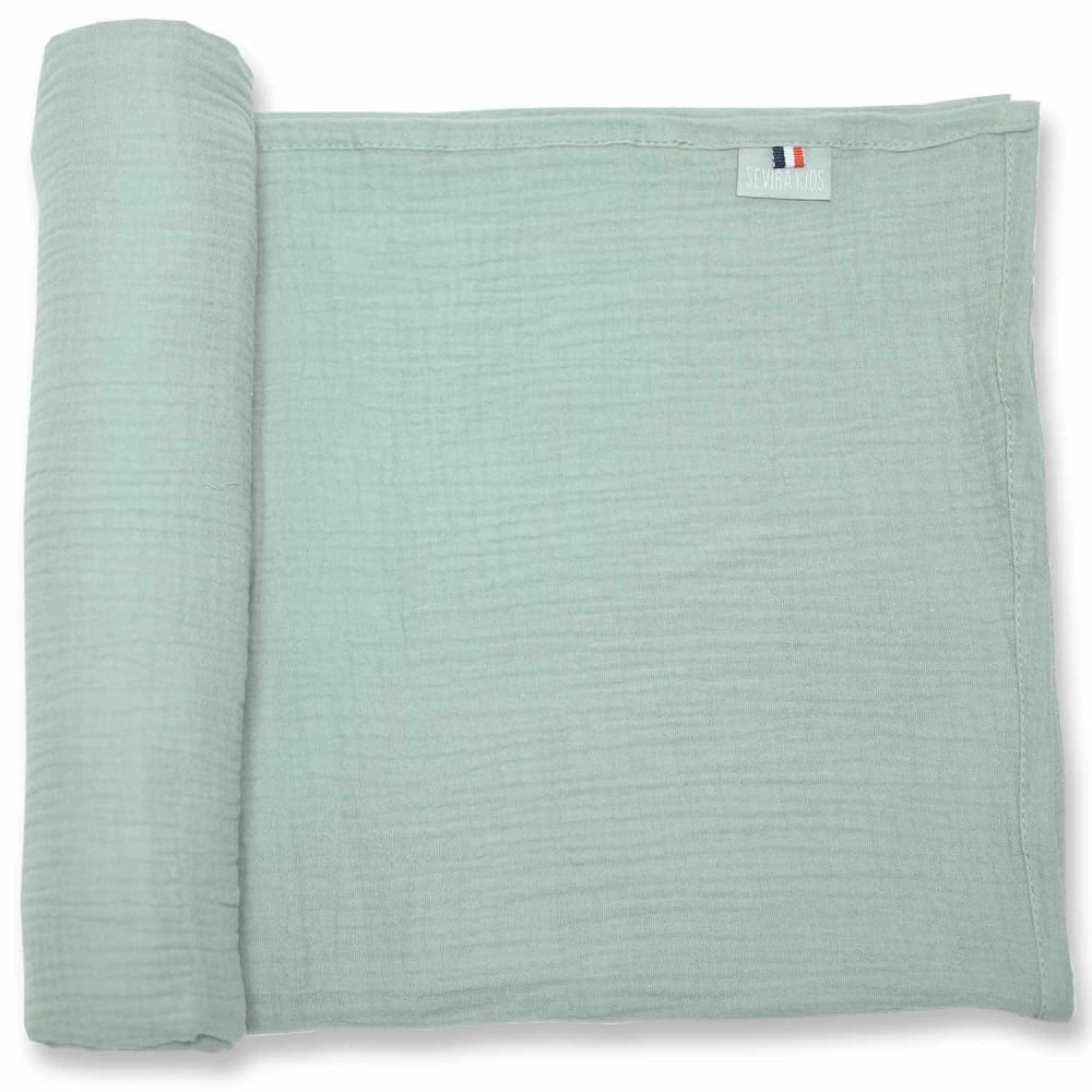 Sevira Kids Maxi baby-mulltuch aus baumwolle style classic chic Grün Öko-Tex Zertifikat Baby