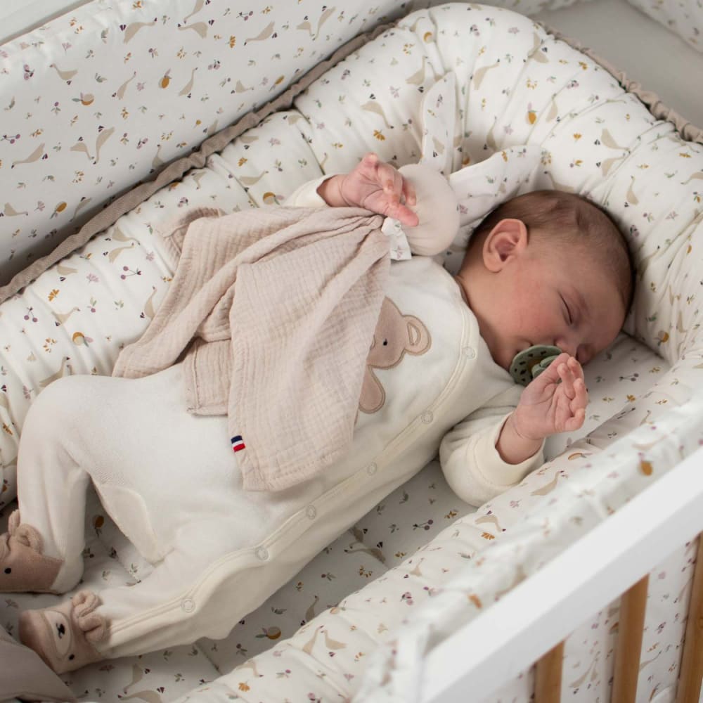 Cocon bébé nid réducteur de lit en coton multicolore de 0 à 9 mois (Sevira Kids) - Image 3