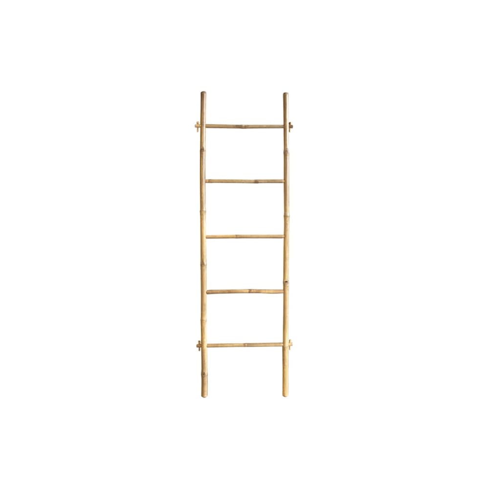 Échelle porte-serviettes 5 barres de séchage bambou 180 x 55 x 4 cm Échelle porte-serviettes 5 barres de séchage bambou 180 x 55 x 4 cm