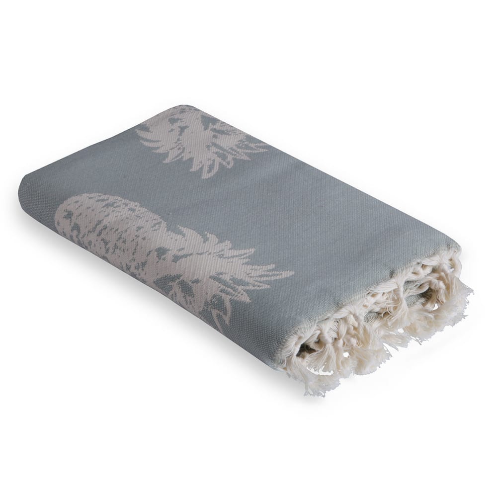 Fouta jacquard coton 100x200 vert d'eau