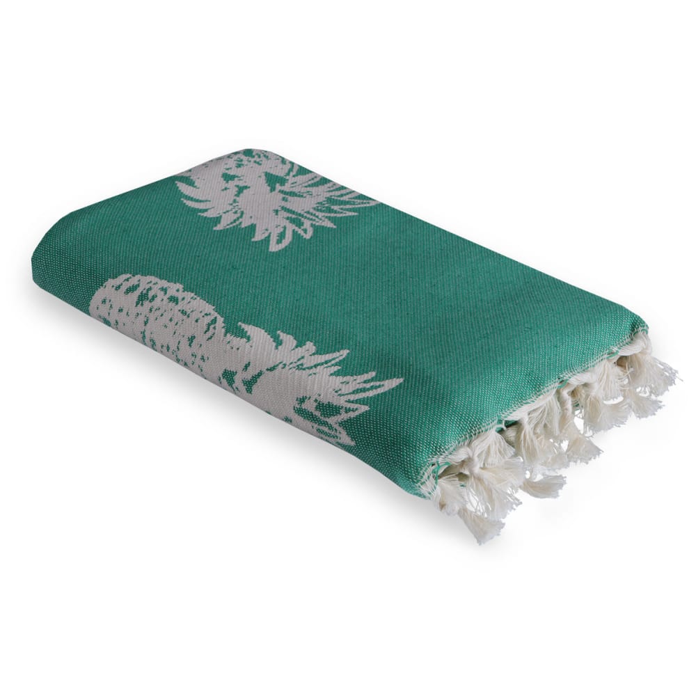Fouta jacquard coton 100x200 vert brésil