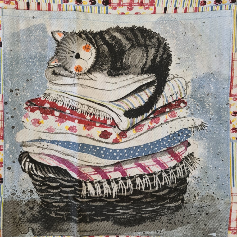 Tablier en coton multicolore à motif chat - Maisons du Monde