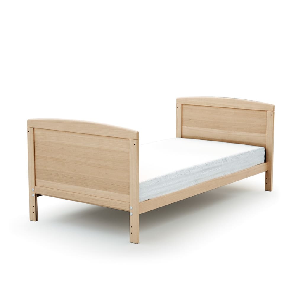 AT4 Erweiterbares Babybett mit Matratze Holtz Buche Lackiert BEIGE HOLZ Baby