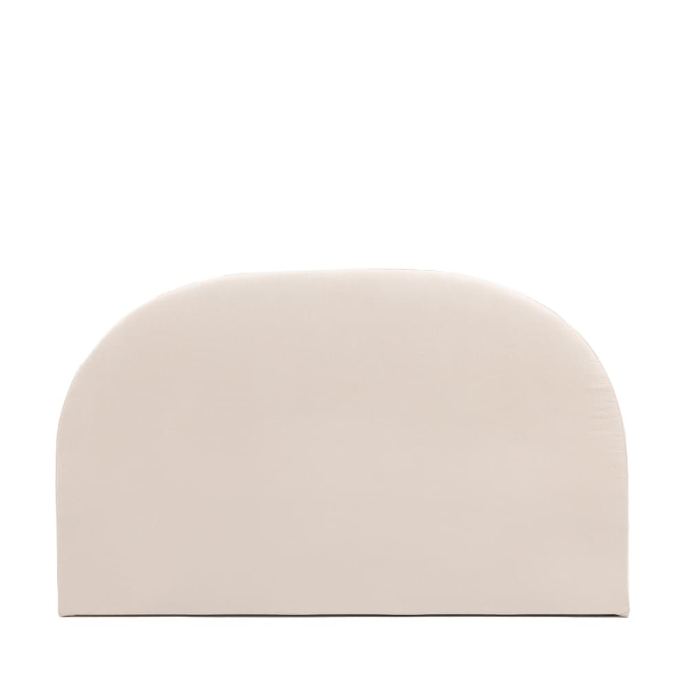 Tête de lit en tissu chenille demi-lune L150cm - Écru