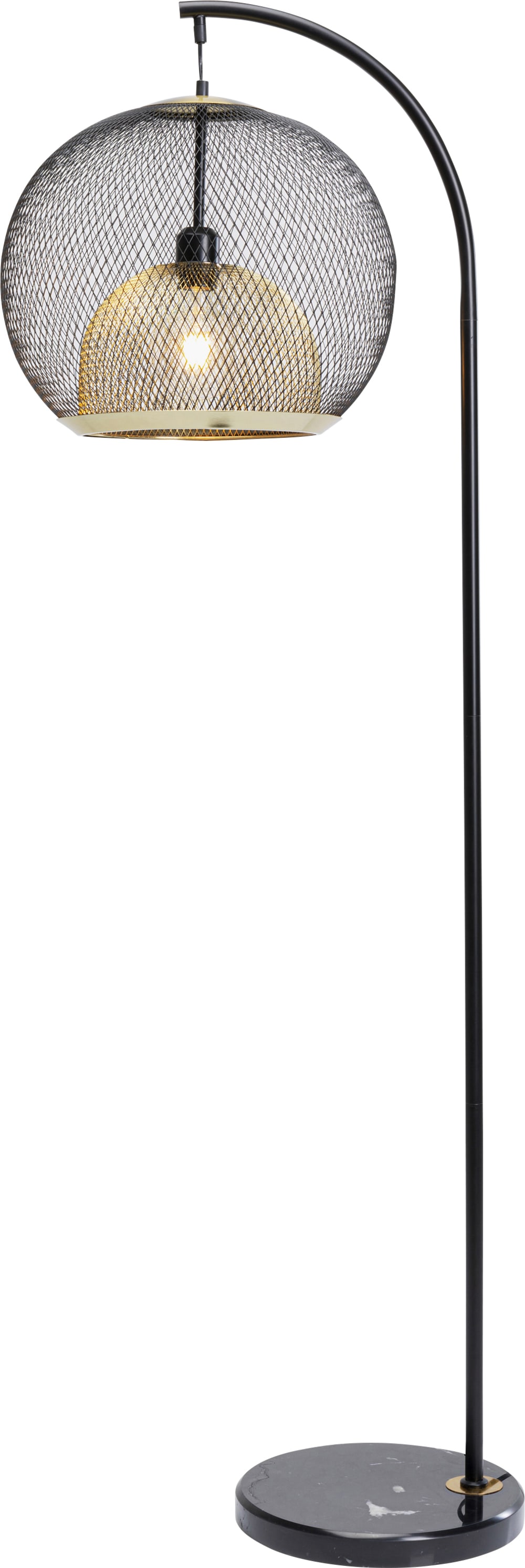 Lampadaire en acier et marbre