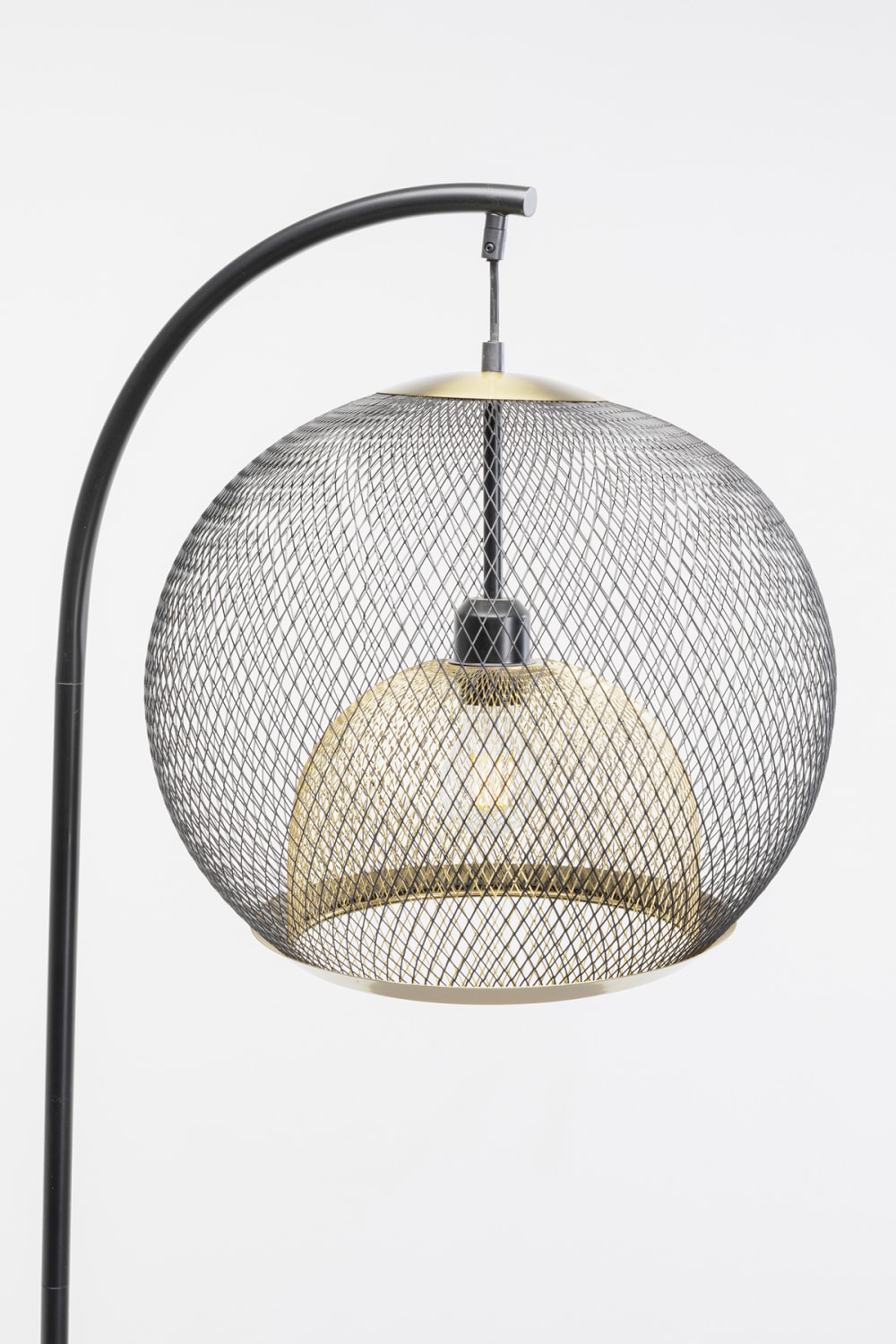Lampadaire en acier et marbre — vue 4