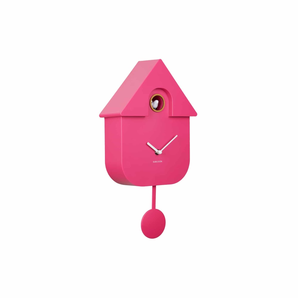 Karlsson Horloge murale thermoplastique rose 8.5x21.5x41cm style contemporain - Pc - Polycarbonate