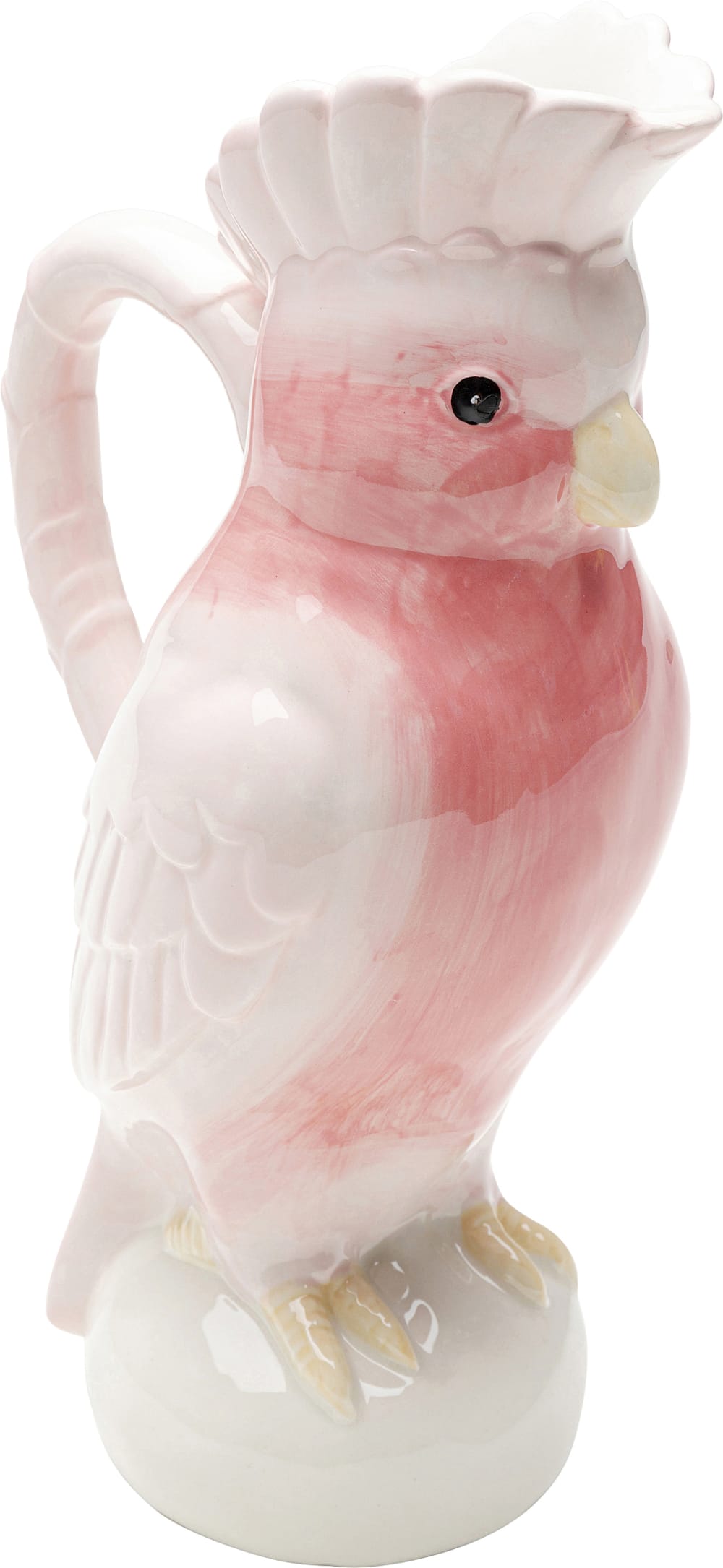 KARE DESIGN Cette carafe à l'apparence d'un cacatoès blanc et rose apportera une ambiance tropicale à votre intérieur.