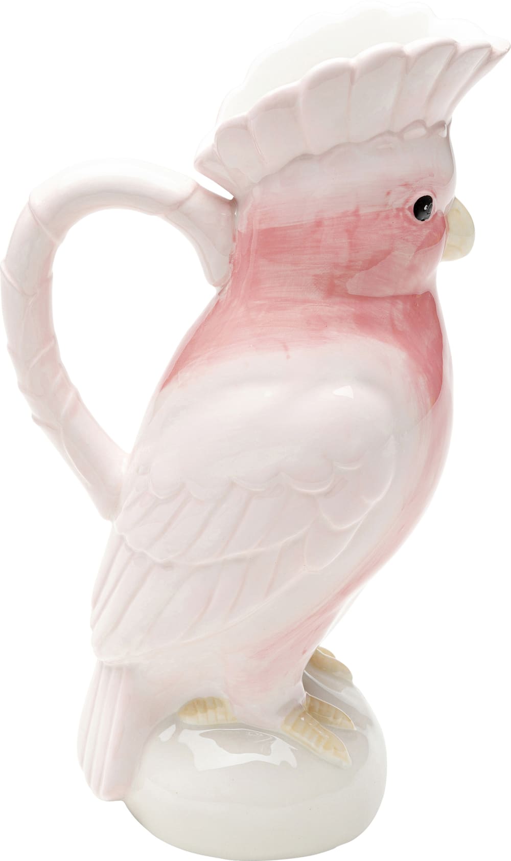 Carafe cacatoès en céramique rose et blanche - Maisons du Monde