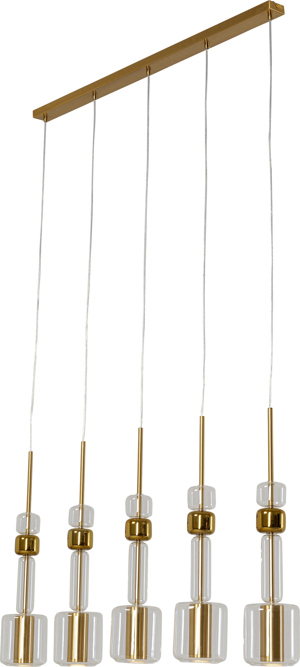 Suspension en verre et acier doré — vue 4