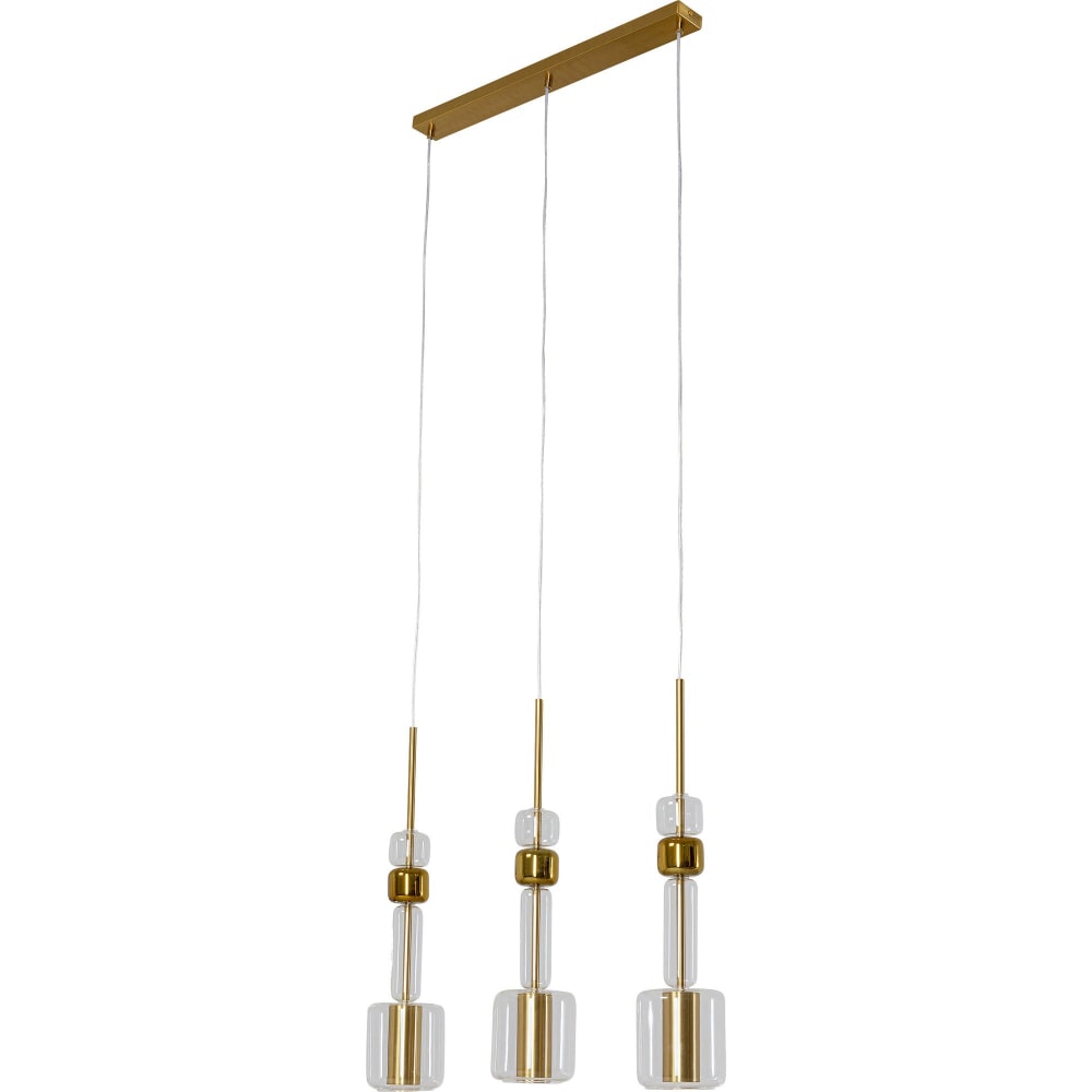 Suspension en verre et acier doré — vue 3