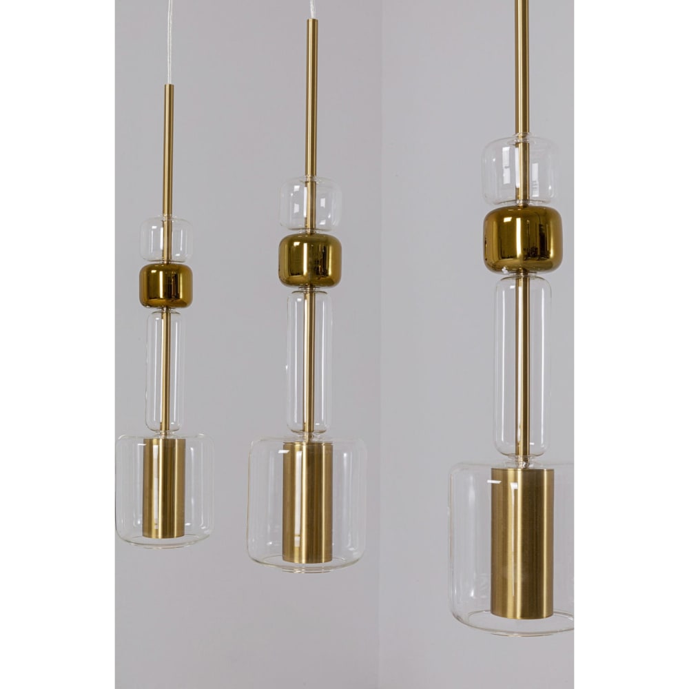Suspension en verre et acier doré — vue 4