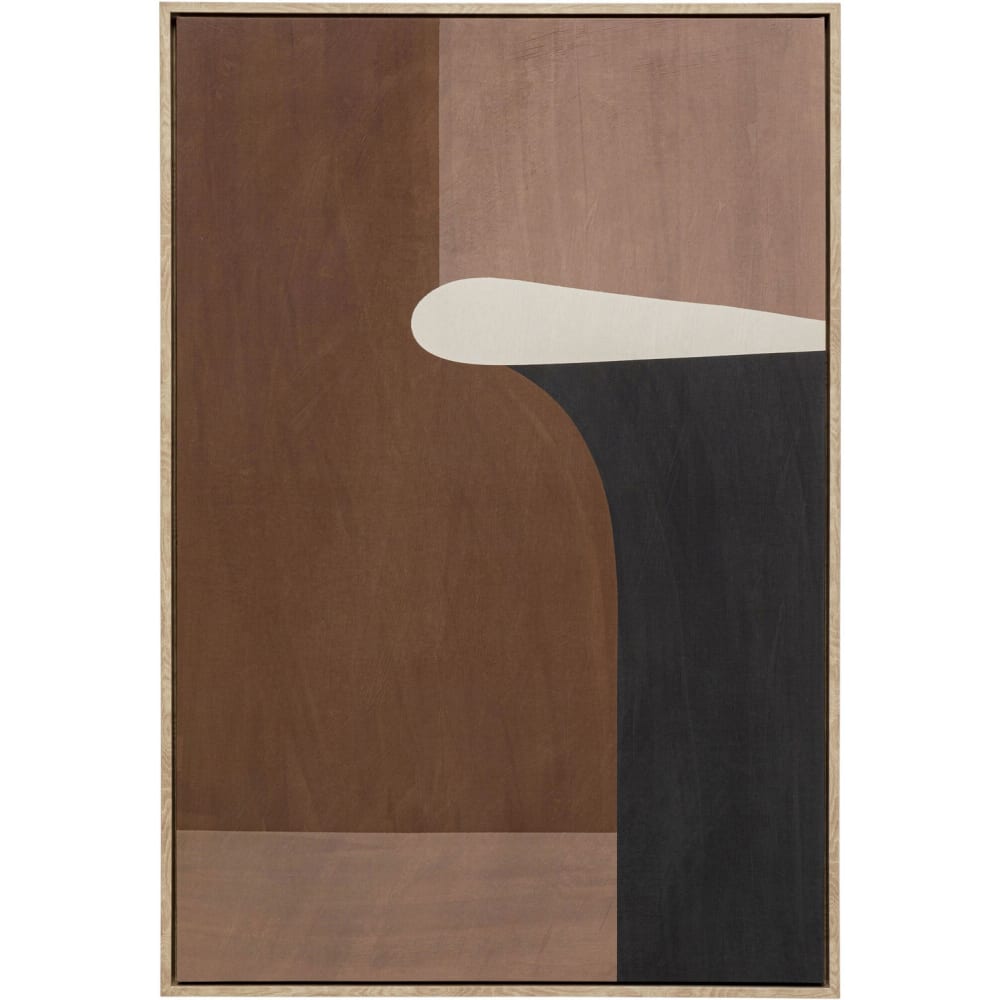 Tableau en polyester marron et noir 63x93