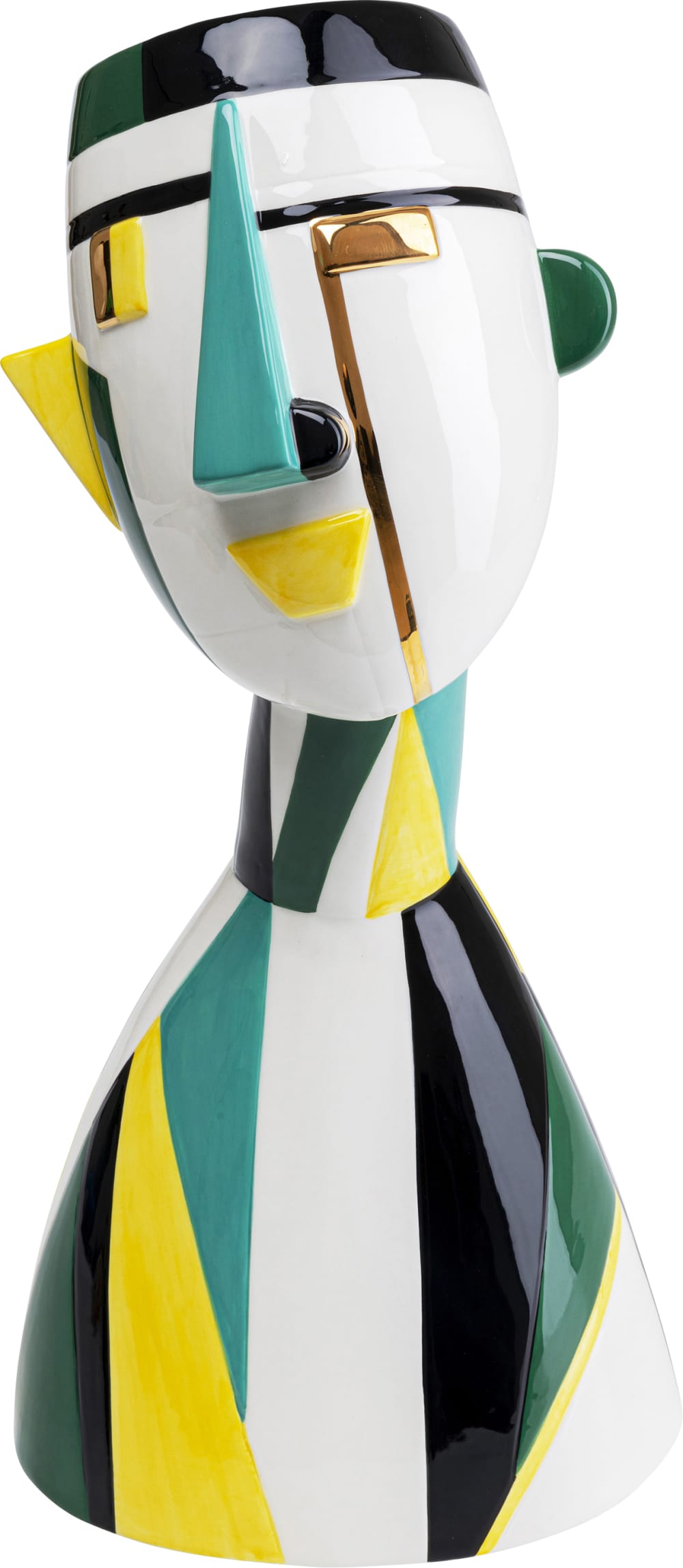 Kare Design Dekovase Abstrakte Figur aus Keramik, mehrfarbig, H43cm - Keramik