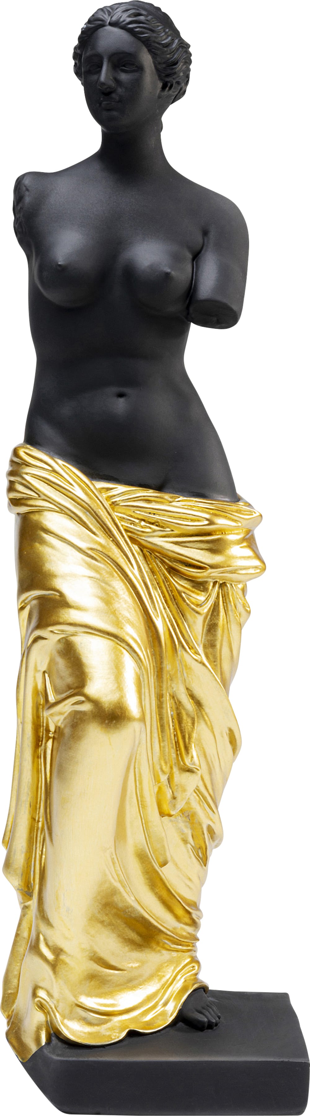 Kare Design Dekofigur Frau mit Rock aus Polyresin, gold, H48cm style classic chic - Harz
